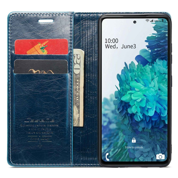 CASEME flip tok Samsung Galaxy S20 FE / 5G, Waxy Textured, kék