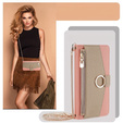 Flip tok Samsung Galaxy A56 5G, Wallet Zipper Pocket, tükörrel, rózsaszín