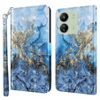 Pattintható tok a Xiaomi Redmi 13C / Poco C65, Wallet, Marble kék