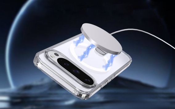 Fusion hibrid tok Google Pixel 10 Pro XL készülékhez, MagSafe, állvánnyal, átlátszó