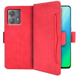 Pattintható tok a Motorola Edge 40 Neo, Card Slot, piros