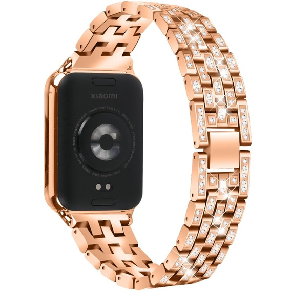 Gyémánt karkötő Xiaomi Smart Band 8 Pro, rózsaszín rózsaarany