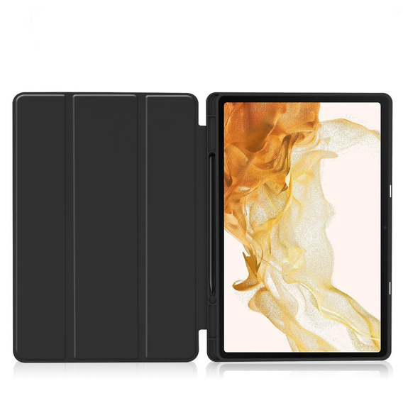 Tok Samsung Galaxy Tab S10+ Plus, Smartcase tolltartóval, fekete