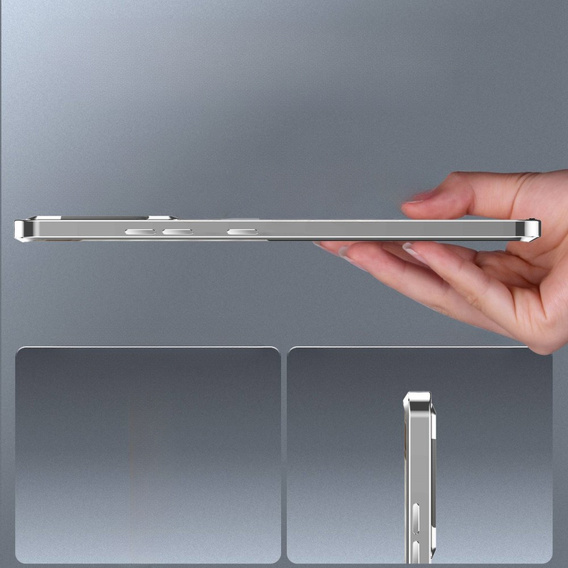 Kameravédő tok Samsung Galaxy S21 FE 5G, CamShield MagSafe, átlátszó / ezüst