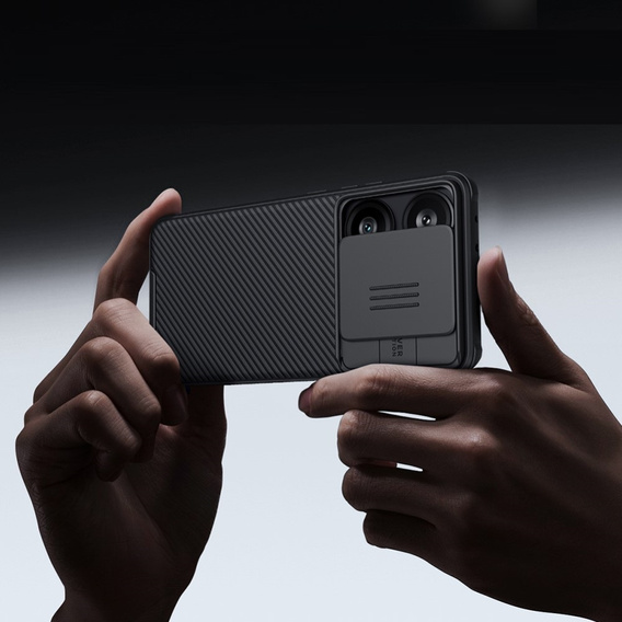 Tok Xiaomi Poco F6, páncélozott Nillkin, CamShield Pro, fekete