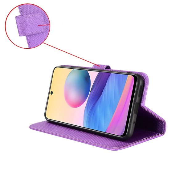 Flip tok Motorola Moto G84 5G-hez, Smart Magnet, ibolya