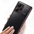 Tok Xiaomi Redmi Note 13 Pro+, Armor Bumper, lencsevédővel, fekete / piros