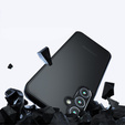 Tok Samsung Galaxy A35 5G, Fusion Hybrid, kameravédelemmel, átlátszó / fekete