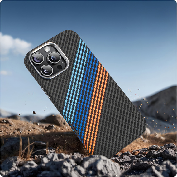 Tok iPhone 13 Pro Max, Carbon Fiber MagSafe, sötétkék