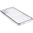 Magnetic Dual Glass MagSafe tok Samsung Galaxy S21+ Plus, ezüst