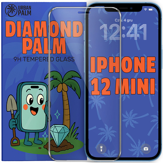 Diamond Palm edzett üveg iPhone 12 Mini készülékhez