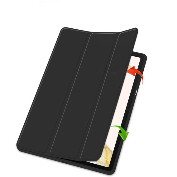 Tok Samsung Galaxy Tab S10+ Plus, Smartcase tolltartóval, fekete