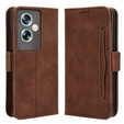 Pattintható tok a Oppo A79 5G, Card Slot, barna