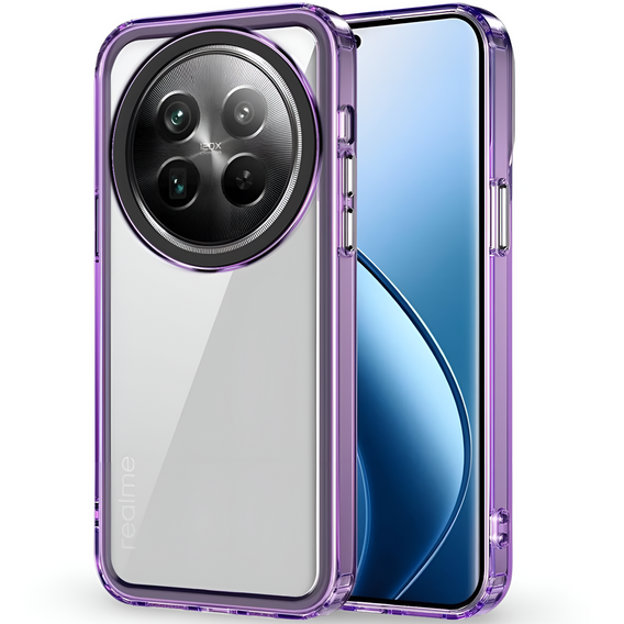 Telefontok a Realme 12, Fusion Hybrid, átlátszó / lila