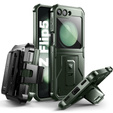 Páncélozott tok Samsung Galaxy Z Flip 5 5G készülékhez, Dexnor Clip Holder, zöld