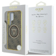 GUESS mágneses IML fém csillogó 4G kör alakú háromszög tok Samsung Galaxy S25 Ultra készülékhez