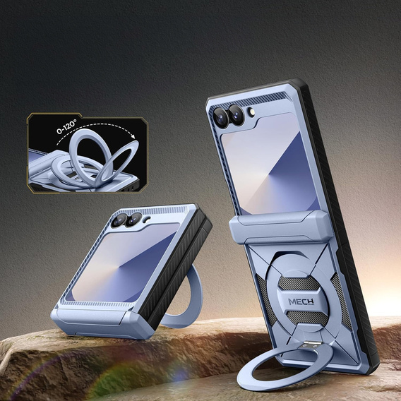Tongate MECH tok MagSafe-val Samsung Galaxy Z Flip7 FE / Z Flip6, kék