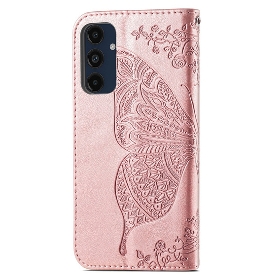 Pattintható tok a Samsung Galaxy A16, Butterfly, rózsaszín rose gold