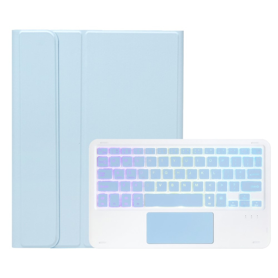 Háttérvilágítású Bluetooth billentyűzettel és érintőpaddal ellátott tok Samsung Galaxy Tab A11+ készülékhez