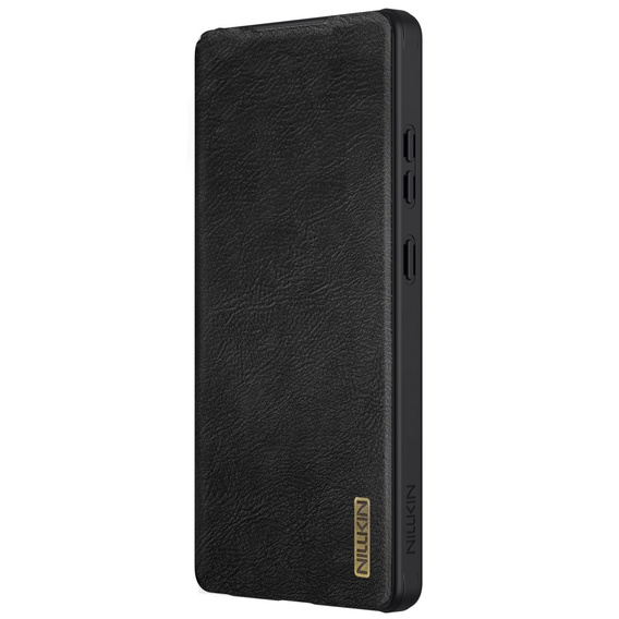NILLKIN flip tok Samsung Galaxy S25 Ultra, CamShield Qin Pro, bőr, fekete