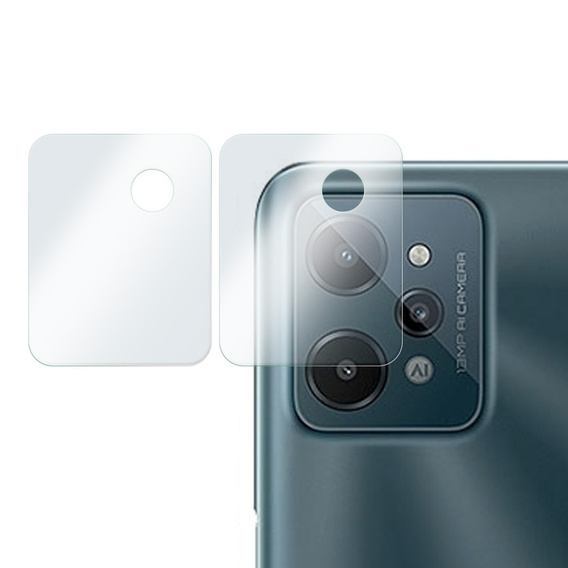 2x ERBORD edzett üveg a kamera számára, hogy Realme C31