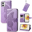 Pattintható tok a Motorola Moto G73 5G, Butterfly, lila