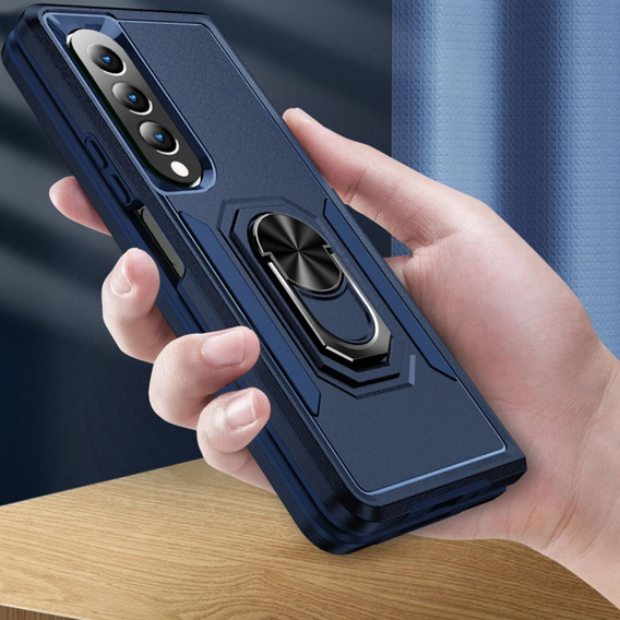 Páncélozott telefontok a do Samsung Galaxy Z Fold 4 5G, Nox Case Ring, kék