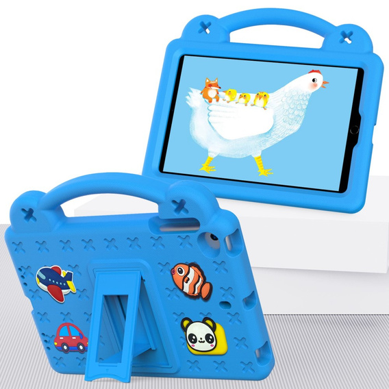 Gyermek tok iPad mini 7.9" 2019/2015/2014/2013/2012 (5/4/3/2/1 gen.), Cute Patterns, állvánnyal, kék