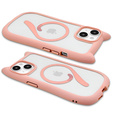 Tok iPhone 13 / iPhone 14-hoz, MagSafe, Cute Cat, rózsaszín + képernyőüveg