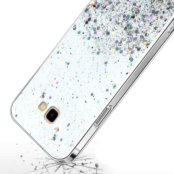 Telefontok a Samsung Galaxy J4 Plus, Glittery, átlátszó