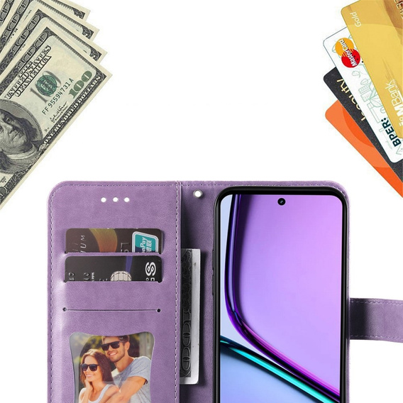Pattintható tok a Realme C67, Mandala, lila