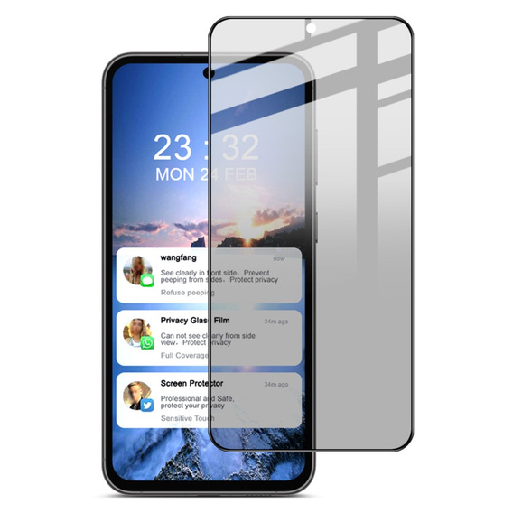 IMAK adatvédelmi edzett üveg Samsung Galaxy S23 FE készülékhez
