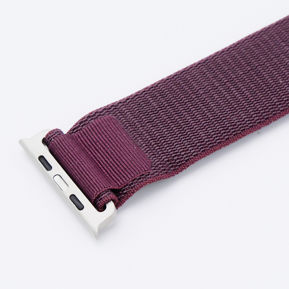 Nylon szíj Apple Watch 1/2/3/4/4/5/6/7/8/SE/ULTRA 42/44/45/45/49mm, bordó
