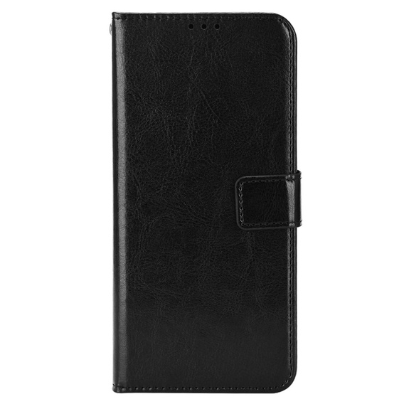 Pattintható tok a Infinix Note 12 5G, Crazy Horse Wallet, fekete