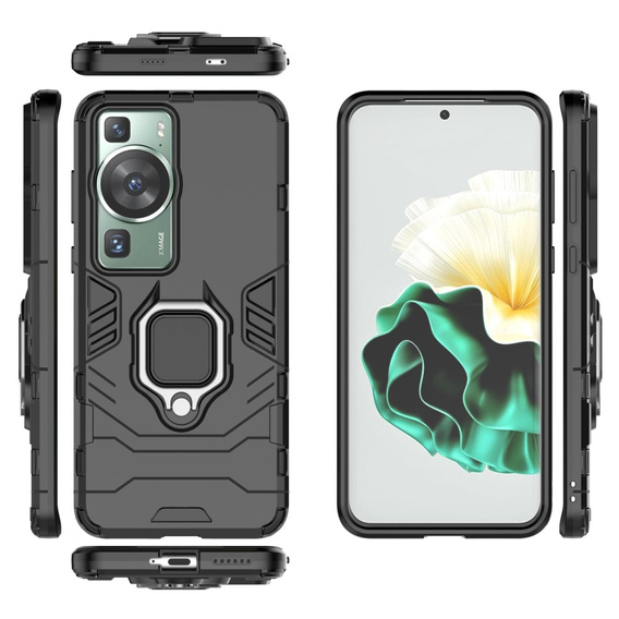 Telefontok a Huawei P60 / P60 Pro, Kickstand Ring, fekete