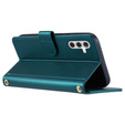 Flap tok Samsung Galaxy A55 5G, Rhombus Crossbody Leather, sötétzöld