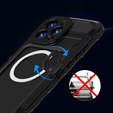 IP68 vízálló tok iPhone 16 Pro Max készülékhez, SHELLBOX MagSafe, fekete