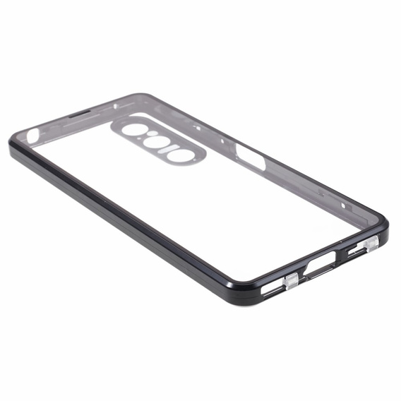 Tok Sony Xperia 1 V, Magnetic Dual Glass, fekete