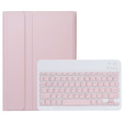 Tok + billentyűzet Apple iPad Air 11" 6 gen. 2024, Leather Pen Slot, rózsaszín rose gold