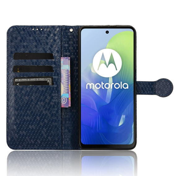 Flap tok Motorola Moto G24 / G24 Power / G04, Wallet Rhombus, kék