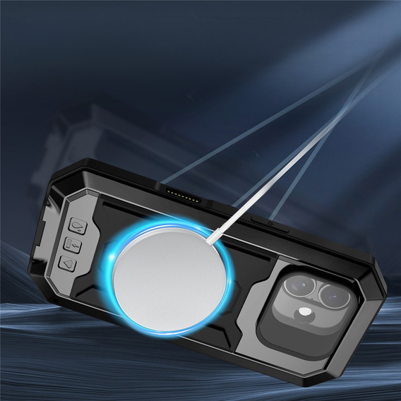 R-JUST páncélozott tok képernyővédővel és állvánnyal iPhone 17-hez