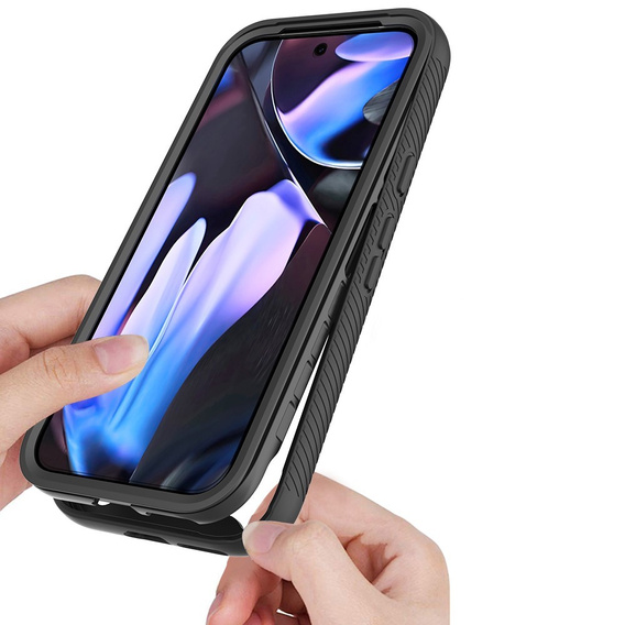 Tok Google Pixel 9a készülékhez, Shockproof, fóliával, MagSafe-hoz, fekete