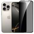 2x edzett adatvédelmi üveg az iPhone 17 Pro/17/16 Pro-hoz, ERBORD 9H Easy App Anti-Peep