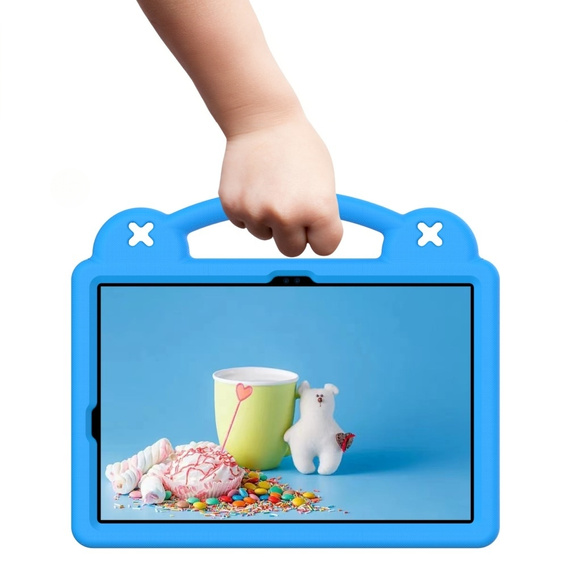 Gyermek tok Samsung Galaxy Tab S7/S8/S9, Cute Patterns, állvánnyal, kék