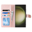 Pattintható tok Samsung Galaxy S23 Ultra, pénztárca, MagSafe-hoz, rózsaszín rose gold