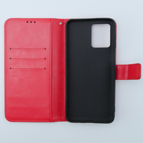 Pattintható tok a Motorola Moto G54 5G, Crazy Horse Wallet, piros