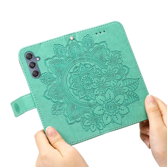 Pattintható tok a Samsung Galaxy M34 5G, Mandala Flower, zöld