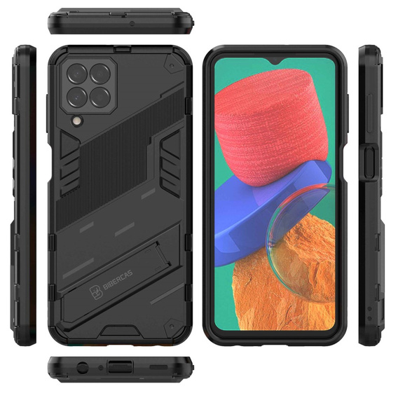 Tok Samsung Galaxy M33 5G, Military kickstand, fekete