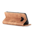 CASEME tok Samsung Galaxy S8, Leather Wallet Case, barna