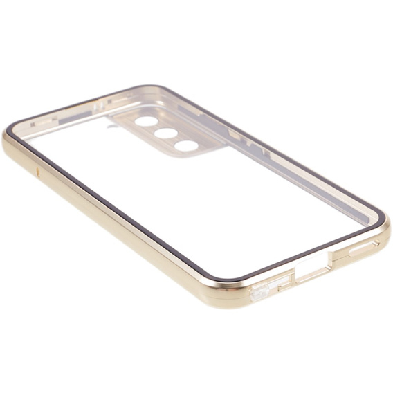 Tok Samsung Galaxy S21, Magnetic Dual Glass, arany